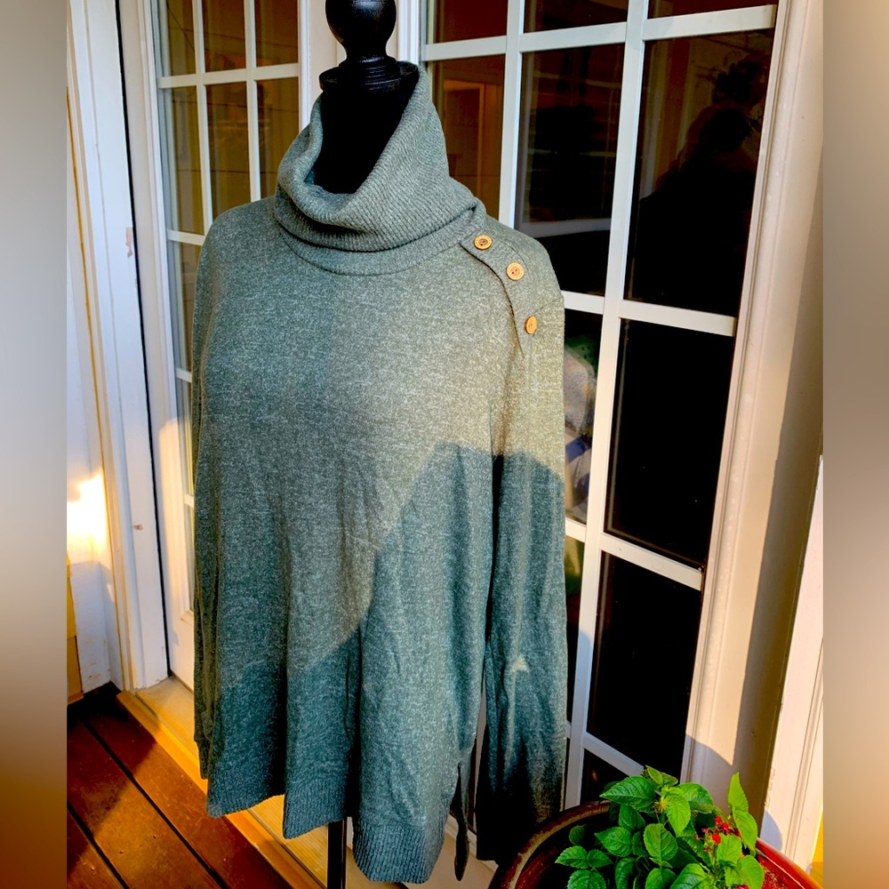 Pink Clover Turtle Neck Sweater